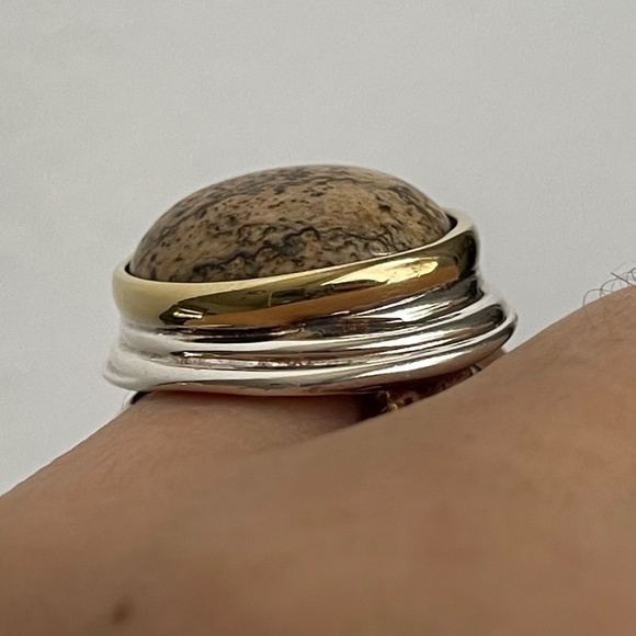 RLM Studio bold earth gem series picture jasper sterling 925 ring size 5.5 - Picture 4 of 9